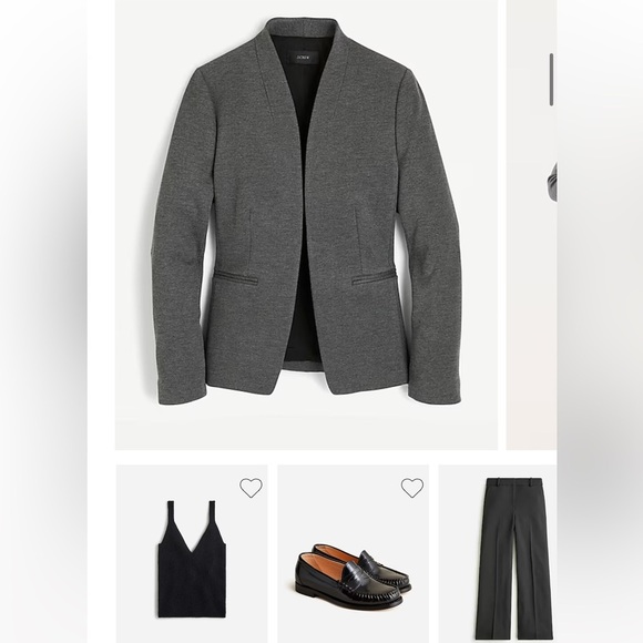 J. Crew Going-out Blazer in Stretch Twill Grey size 0 - Picture 3 of 7